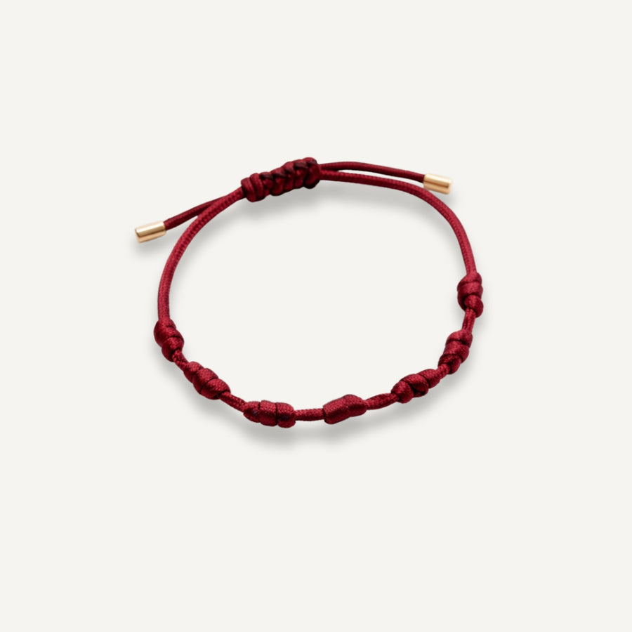 Pulseira da Protecao 7 Nós de Ouro