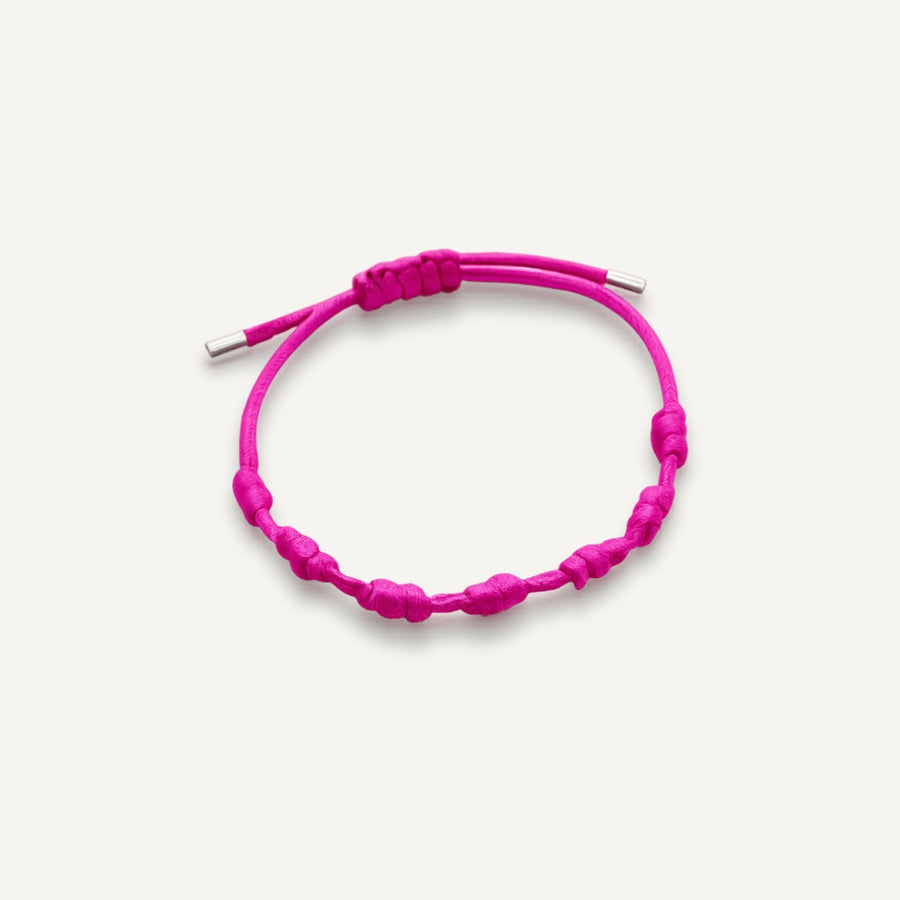Pulseira da Proteção 7 Nós de Prata