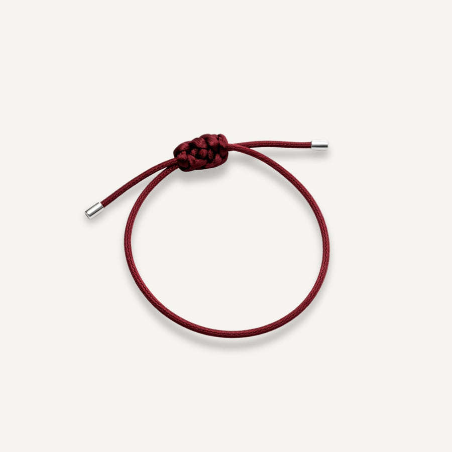 Pulseira da Proteção Macramê de Prata