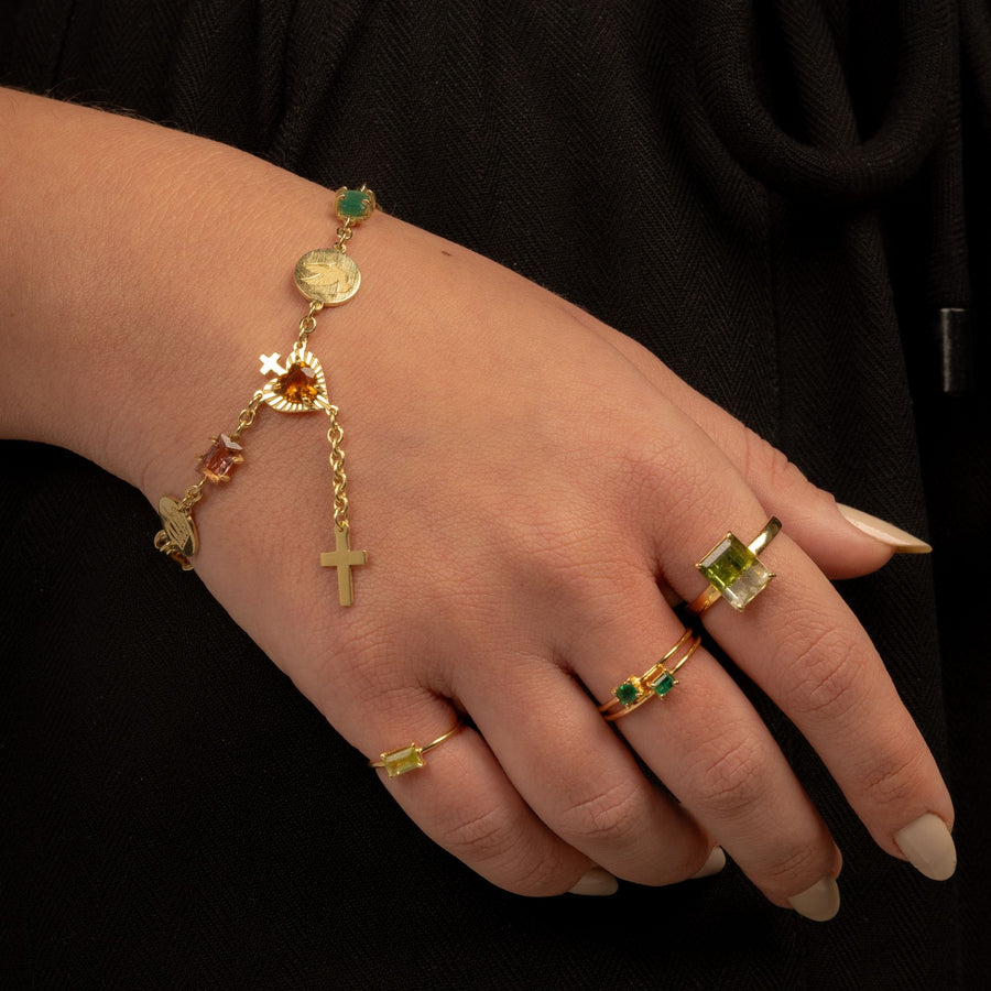 Pulseira Terço Coração Sagrado