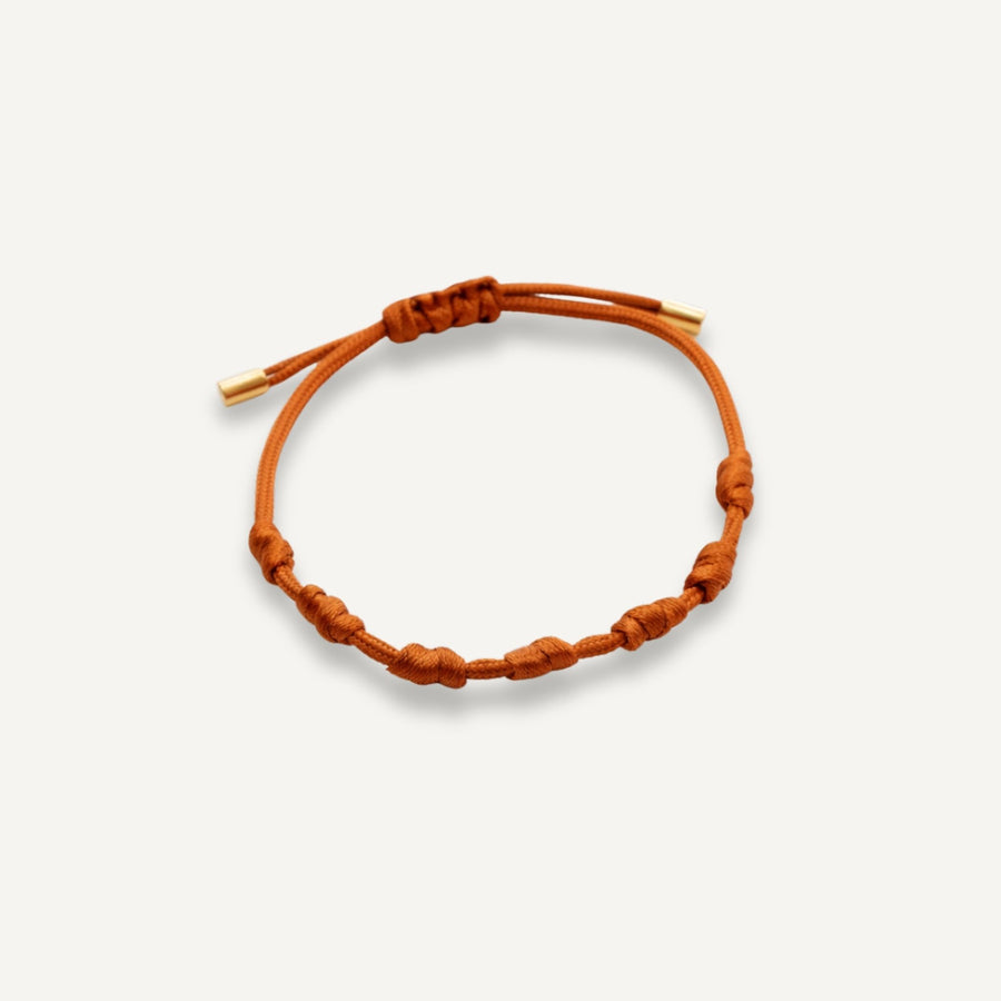 Pulseira da Protecao 7 Nós de Ouro
