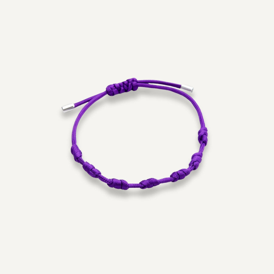 Pulseira da Proteção 7 Nós de Prata