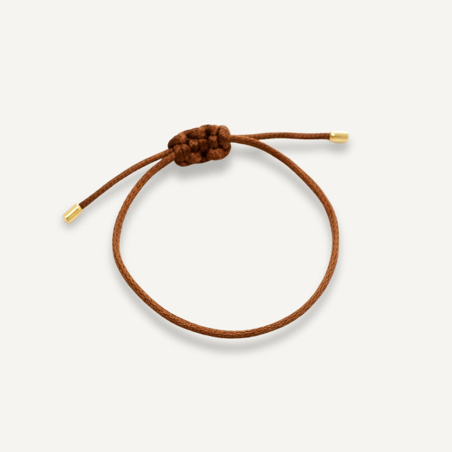 Pulseira da Proteção Macramê de Ouro