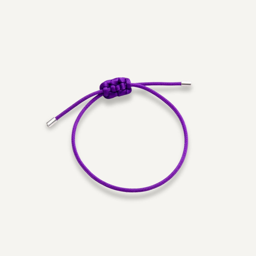 Pulseira da Proteção Macramê de Prata