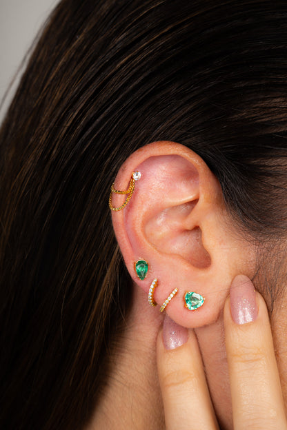 Argola Click Brilhante