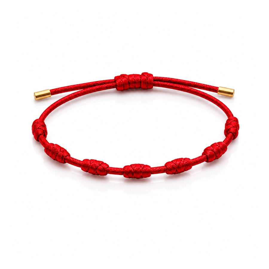 Pulseira da Protecao 7 Nós de Ouro