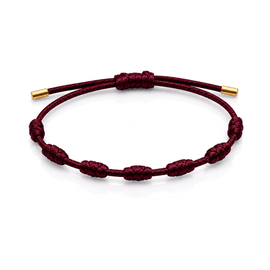 Pulseira da Protecao 7 Nós de Ouro