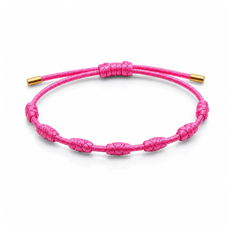 Pulseira da Protecao 7 Nós de Ouro
