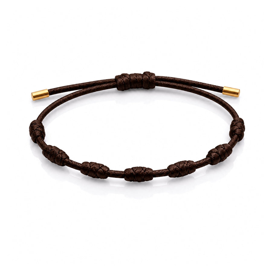Pulseira da Protecao 7 Nós de Ouro