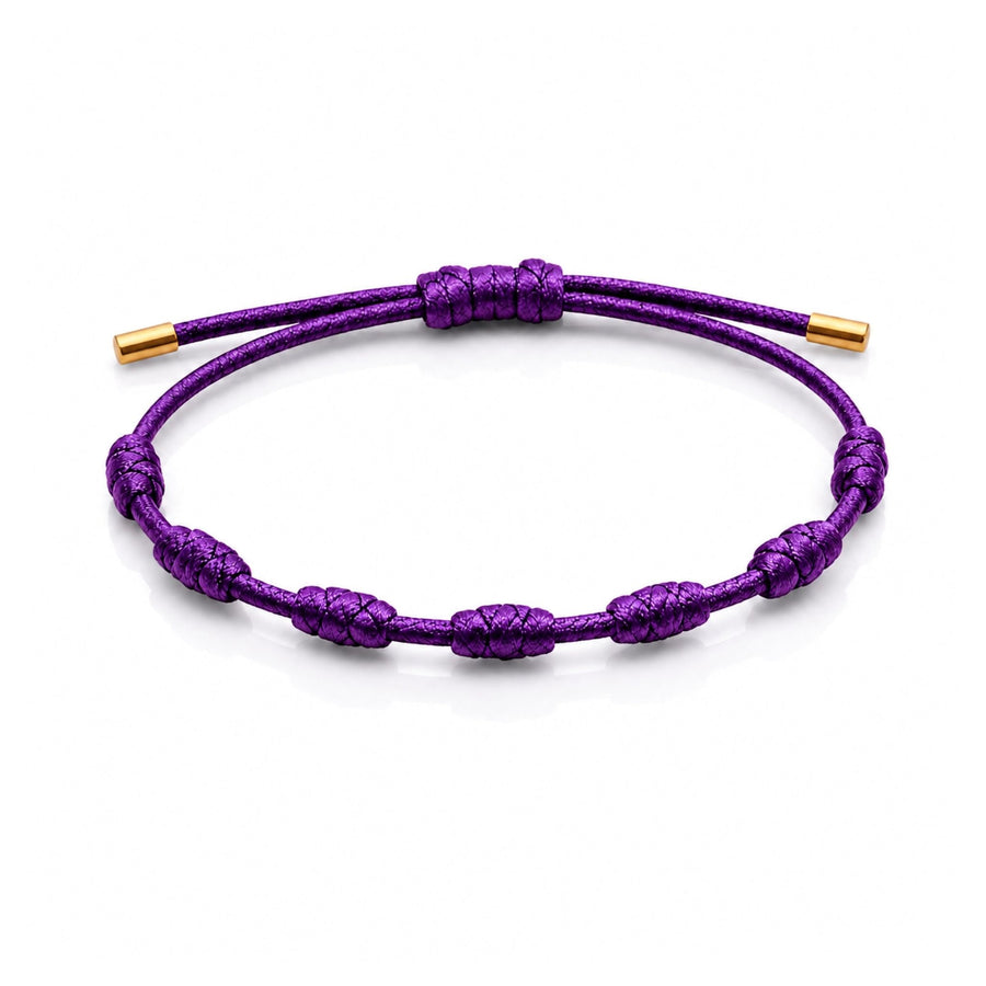 Pulseira da Protecao 7 Nós de Ouro