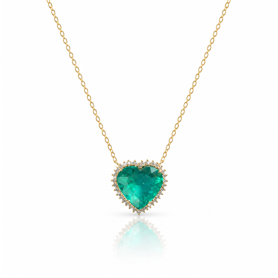 Colar Esmeralda com Diamantes
