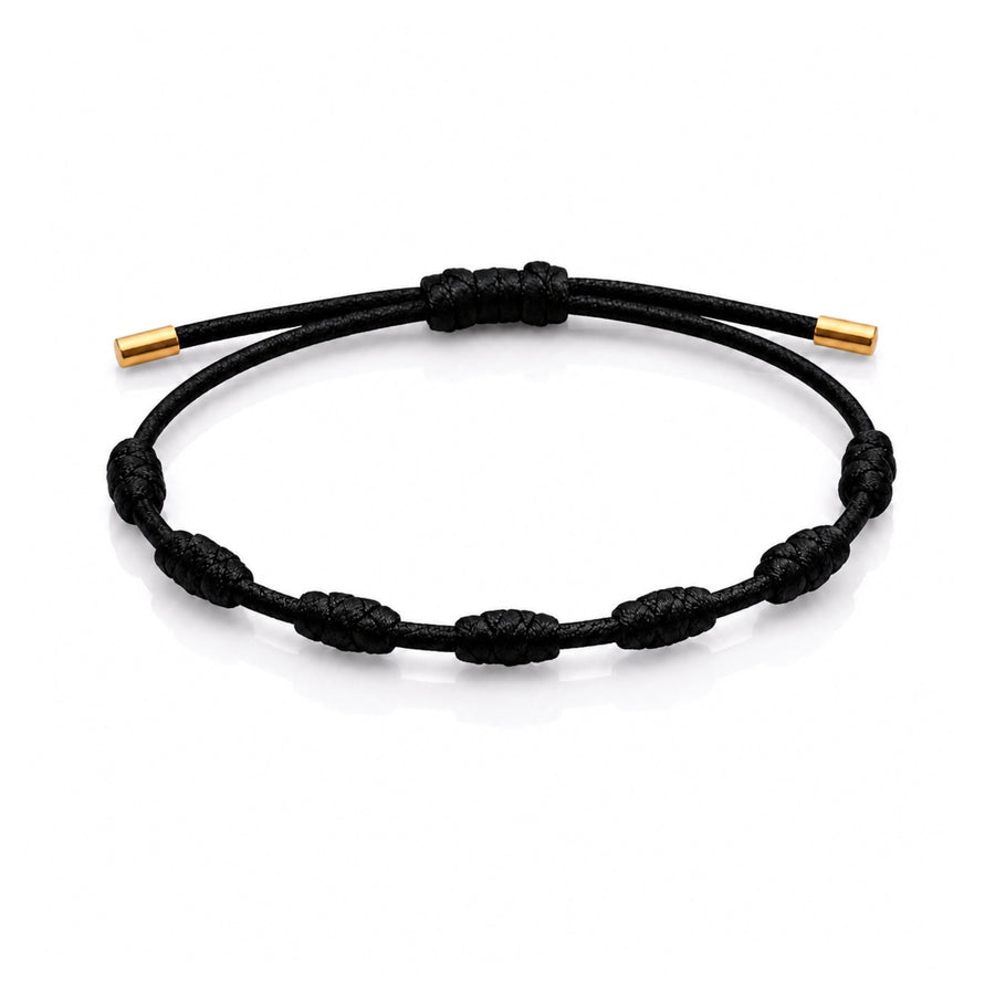 Pulseira da Protecao 7 Nós de Ouro