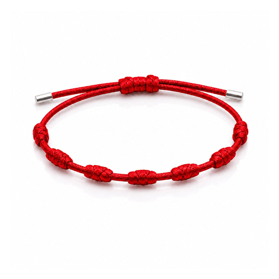 Pulseira da Proteção 7 Nós de Prata