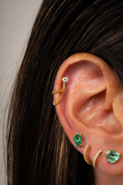 Piercing Vita - Brilhante Com Corrente