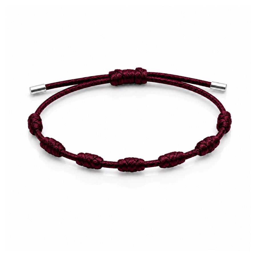 Pulseira da Proteção 7 Nós de Prata