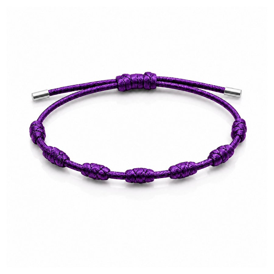 Pulseira da Proteção 7 Nós de Prata