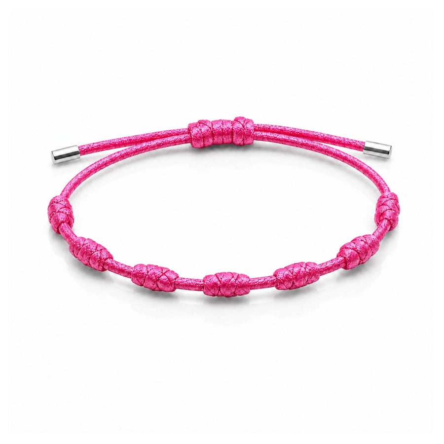 Pulseira da Proteção 7 Nós de Prata