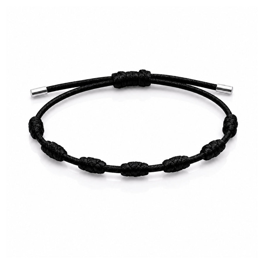 Pulseira da Proteção 7 Nós de Prata