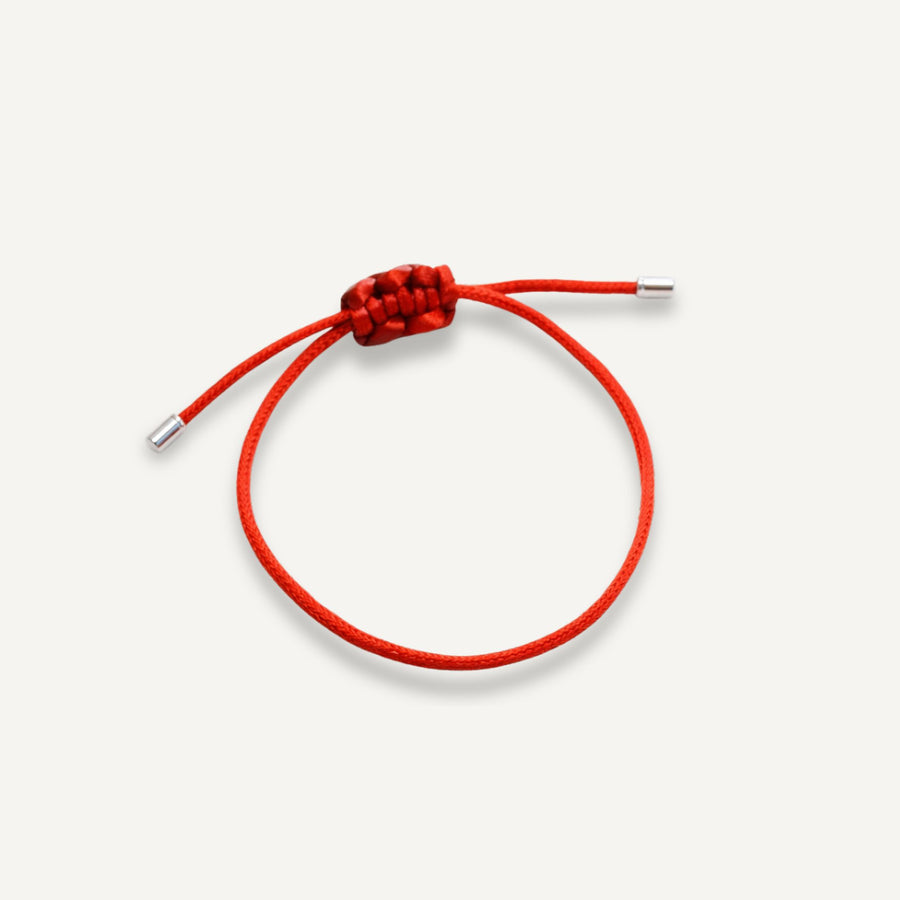 Pulseira da Proteção Macramê de Prata