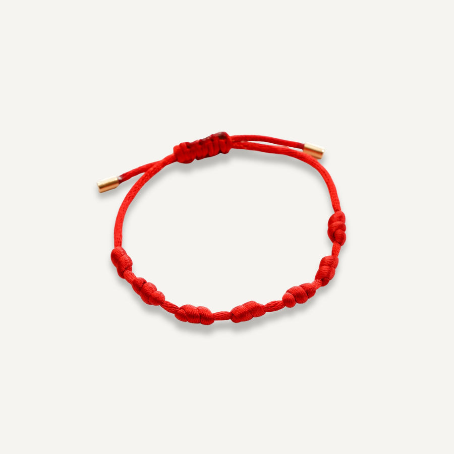 Pulseira da Protecao 7 Nós de Ouro